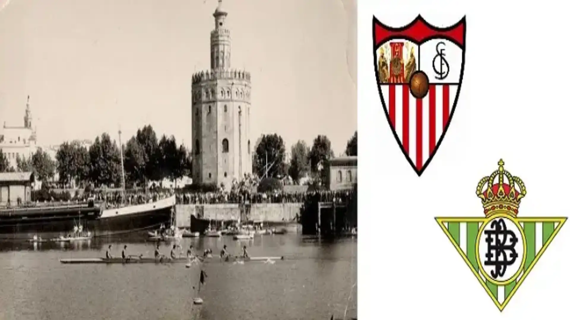 Die Sevilla- Betis Regata: die gesunde Rivalität des Fußballs im Olympischen Rudern.