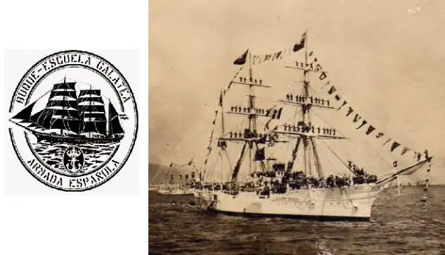 Galatea - barco y escudo