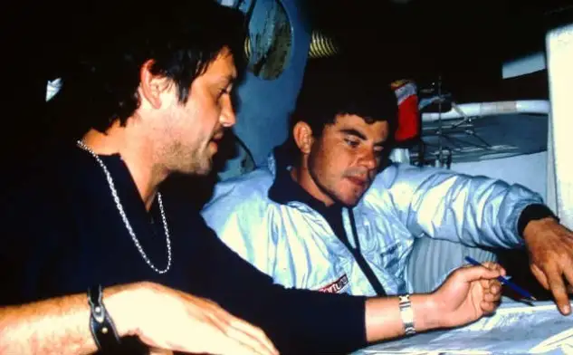 Joan Vila que eran el navegante con Javier de la Gándara en el Fortuna en la Vuelta al Mundo 1989-1990.