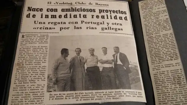 Una de las primeras directivas del Monte Real, bajo el nombre de Yachting Club de Bayona.