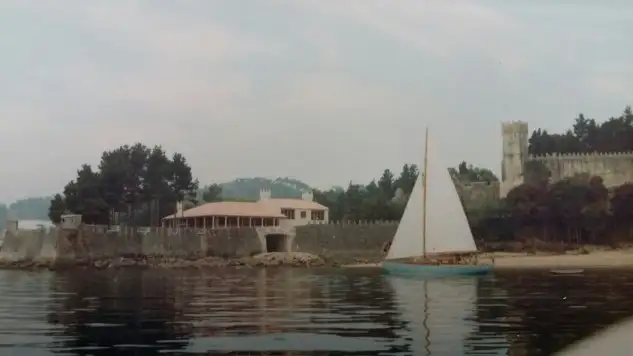 Imagen idílica de las instalaciones del Monte Real en el año 1966. Todavía las obras del edificio social no están rematadas y se puede apreciar el túnel,..., pero sin muelle.