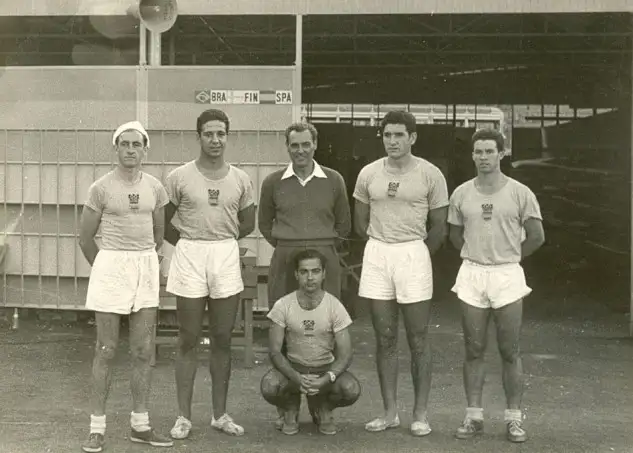 El equipo en los días previos a la Olimpiada de Roma