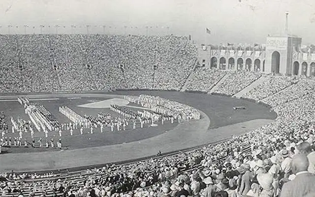Ceremonia de apertura de Los Juegos Olímpicos de Los Ángeles 1932.