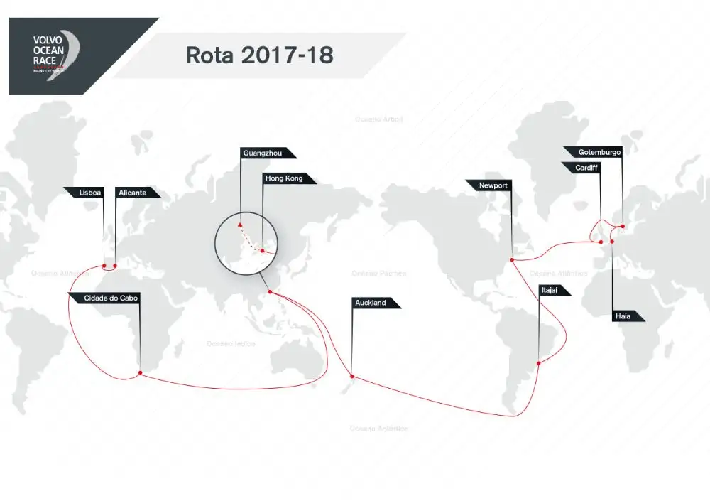 45.000 millas náuticas, 11 etapas y cuatro continentes.