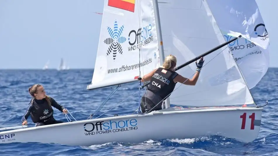 María Bover y Clara Llabrés durante el Campeonato del Mundo e San Remo. 