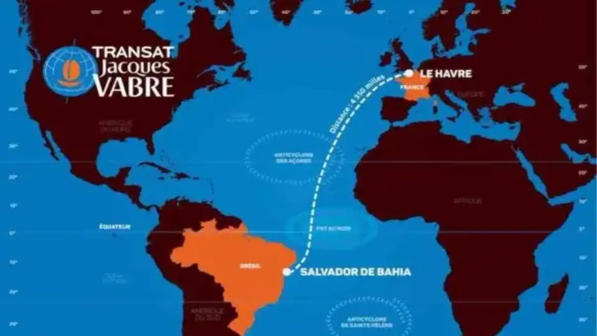 La gara di Coffee Route tra Le Havre e Salvador de Bahia nel mese di novembre
