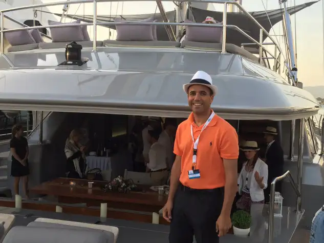El gerente de Top Sailing Charter, Sergi Alós, en el Mediterranean Yachts Show 2017.