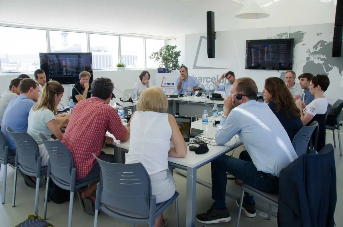 Reunión del consejo de administración de la clase IMOCA en la FNOB. Foto: Mireia Perelló