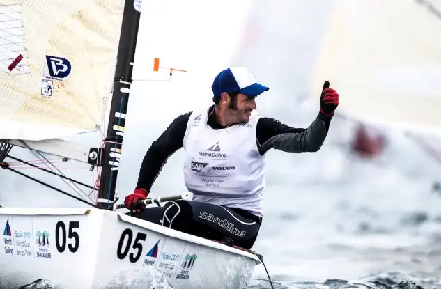 Alejandro Muscat ha sido el mejor en el Nacional de de la clase finn en Motril (Foto Pedro Martínez)