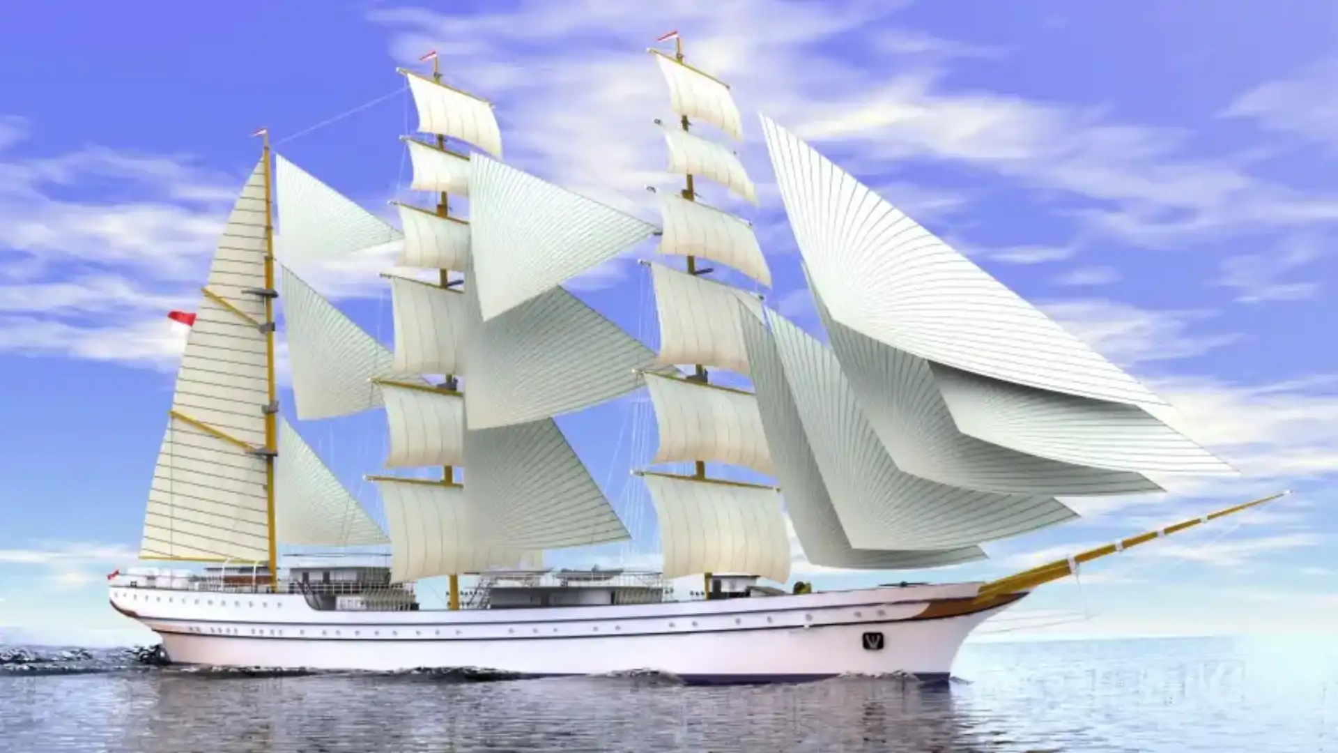 "Bima Suci" la più grande nave scolastica della marina Viguese è consegnata da Freire in Indonesia
