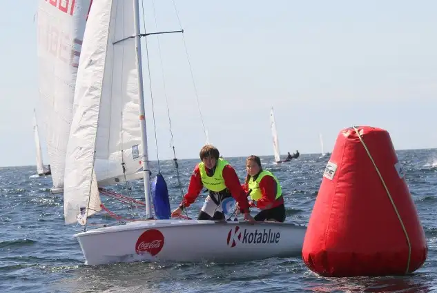 Enrique Vilariño y Lola Felgueroso del Nautico de La Coruña (Foto Pedro Seoane)