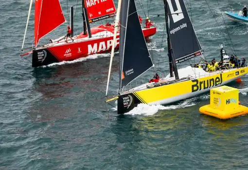 Bonita regata la disputada en el estuario del Tajo en la que se impuso el "oficio" de un Bouwe Bekking, que ya desde la presalida quiso mandar un recado a su pupilo, Pablo Arrarte, orzándole en repetidas ocasiones