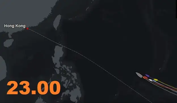El barco de Hong Kong, ya está a 1500 de su puerto base