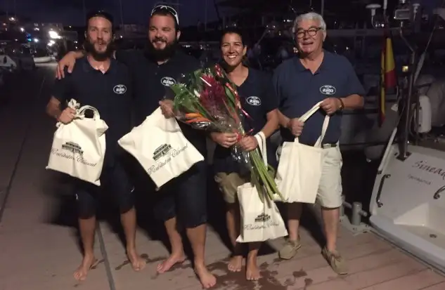 En la llegada fueron recibidos por el Comité de Regata, quien felicitó a la tripulación por el reto cumplido de cruzar el Atlántico, ya que es la primera travesía atlántica de este ketch, así como para algunos de los tripulantes embarcados en él