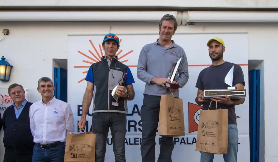El podio de standard... la falta viento deslució esta Eurolaser de Calella