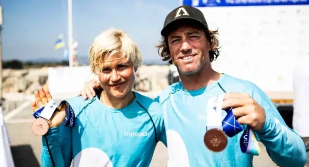 Martínez/Maslivets (Nacra 17) y Rafa Andarias (2.4mR), bronce en la Copa del Mundo en Hyères... mañana las tripulaciones Mas/Cantero y Cornudella/López disputarán la medal race de los 470 femeninos (Foto Tomás Moya)