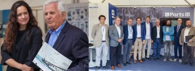 A la izquierda Manolo Nadal con la directora gerente del IDI, Nuria Hinojosa... a la derecha autoridades en el acto de presentación de la Vuelta a Mallorca a Vela