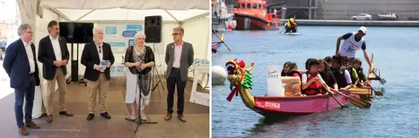 Está previsto que unos 600 escolares pasen por la feria que se ha inaugurado hoy con la presencia de Dolors Sabater, alcaldesa de Badalona