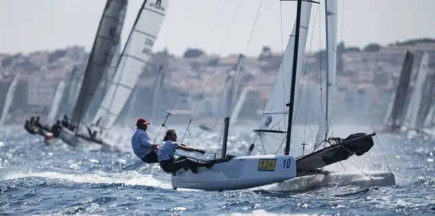 Los españoles Mitch Booth (de origen australiano) y Rubén Booth Ferrando del Club de Vela Palamós