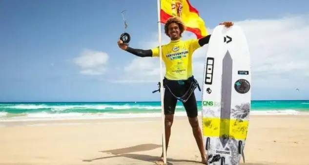 El kitesurfista del Náutico de Sevilla Matchu Lopes se proclama subcampeón en la quinta prueba y se sitúa segundo del ránking mundial GKA