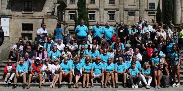 Exito total de la Ruta O Cabaleiro das cunchas... un gran trabajo de los aficionados del Liceo Marítimo de Bouzas que soporta una importante parte de la historia de Santiago Apóstol... excelente puesta en escena y final feliz en Santiago de Compostela (Foto Luis Fraguas)