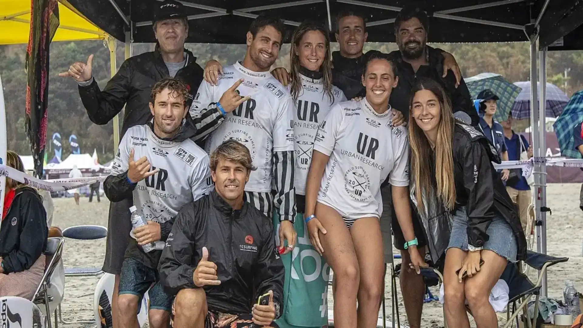 Spagna Medaglia d'oro in rilievo alla Coppa del Mondo di surf giapponese