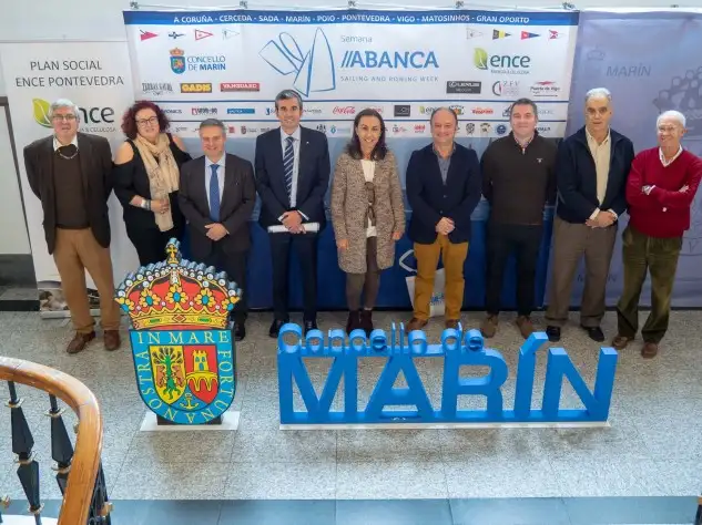 Presentación oficial en el Concello de Marín, que estuvo presidida por María Ramallo alcaldesa (Foto Pedro Seoane)