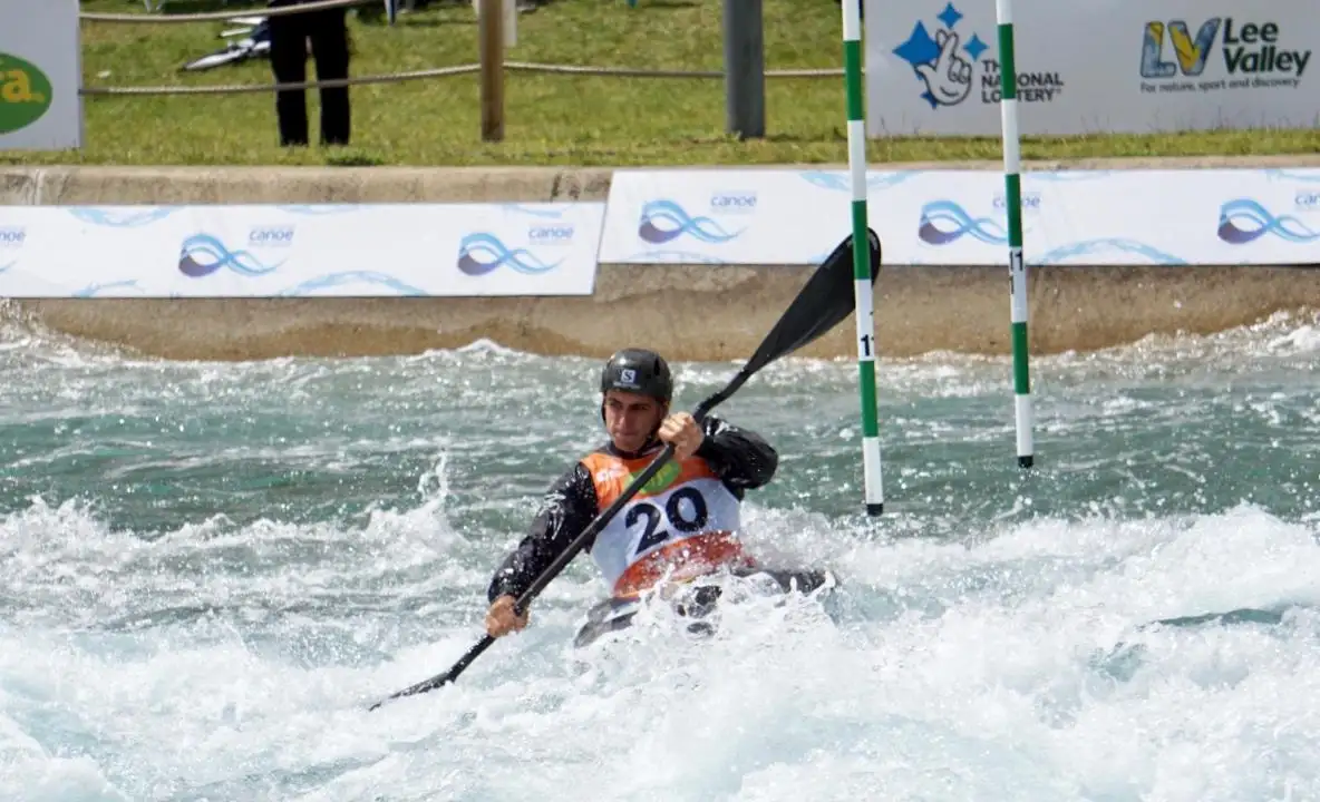 Nuevo acto de la Copa del Mundo, en el londinense canal de Lee Valley