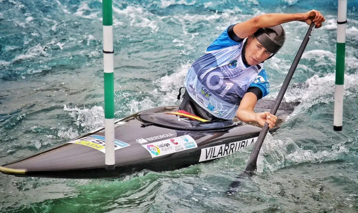 Nuria Vilarrubia en plena competión en la pista de Bratislava