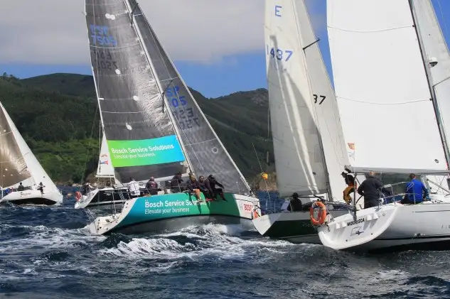 El mayor barco de los participantes, el Baltic 56 “Bionic Elk” de José Angel Quintero (Foto Pedro Seoane)