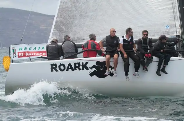 El barco de Arcachon está demostrando hasta el momento ser el más rápido de la Regata, y después de dos victorias en su casillero se presenta como firme candidato a conseguir el triunfo final (Foto Félix G.Muñiz)
