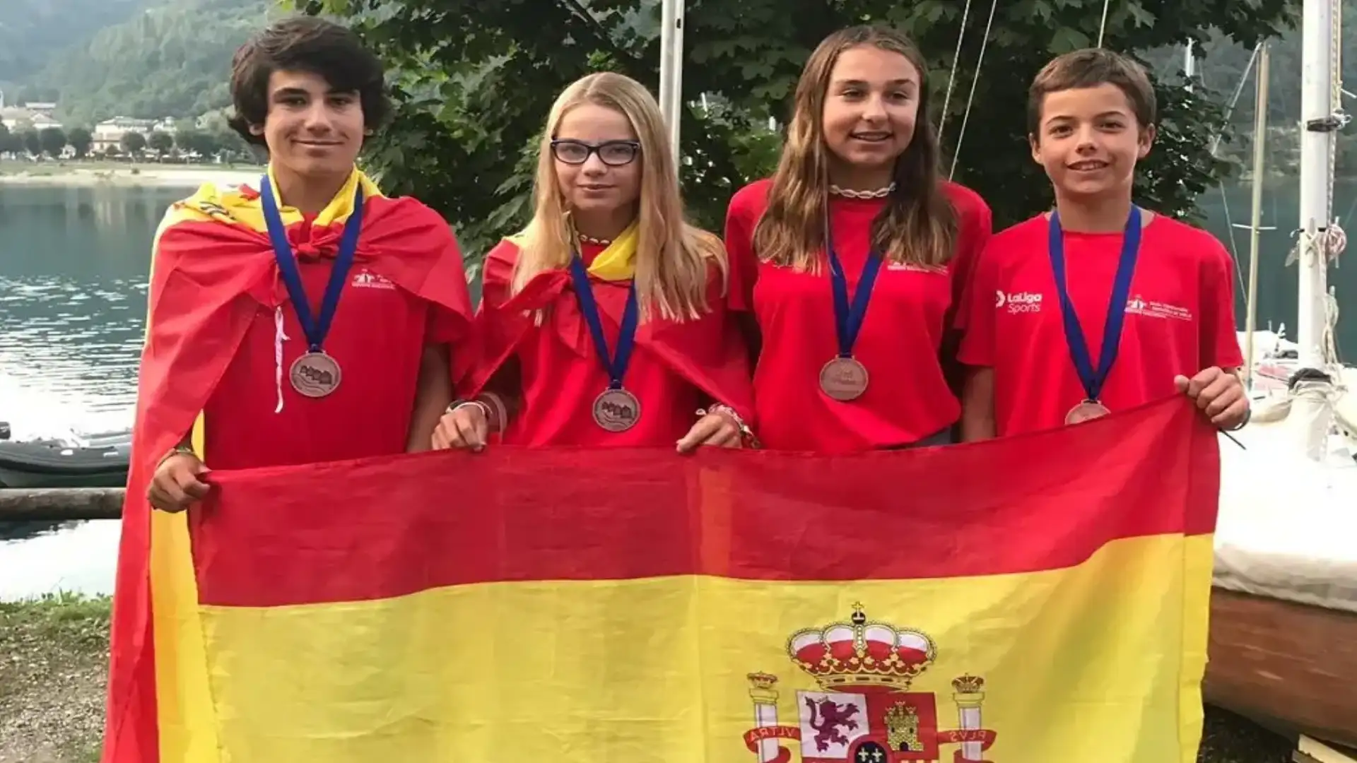 La Spagna raggiunge il bronzo in Europa dell'Ottimista da parte dei Team in Italia
