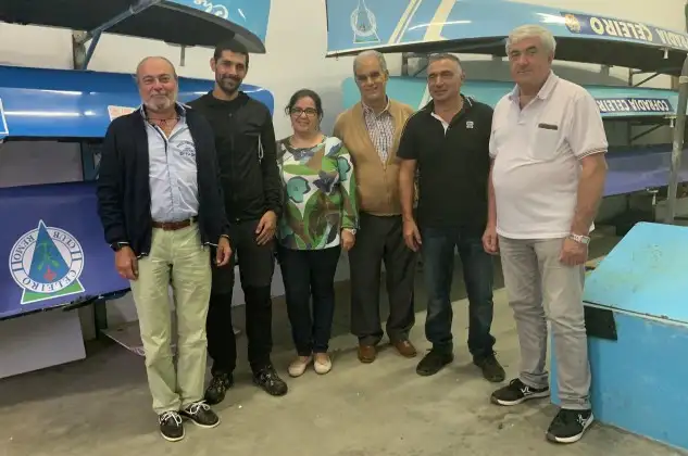 Alonso Marítimo de Vigo, Iglesias Concell de Viveiro, Seijas Federación y directivos del Club de Remo Celeiro