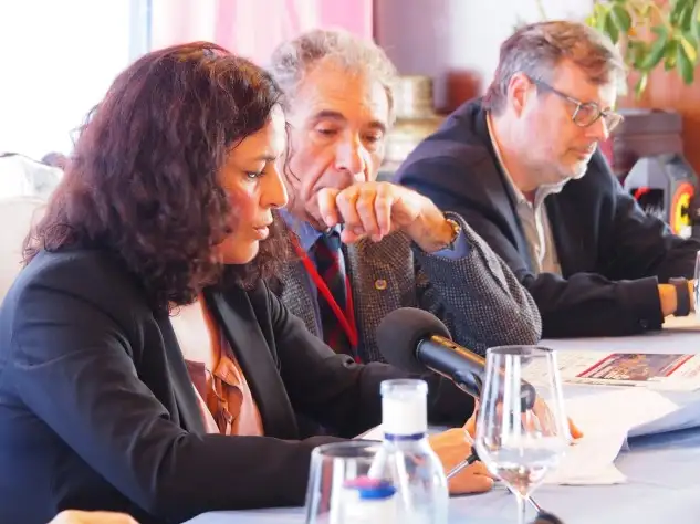 Susana Lenguas con Enrique Tostado y Javier Ruiz de Cortazar (Foto Pedro Seoane)