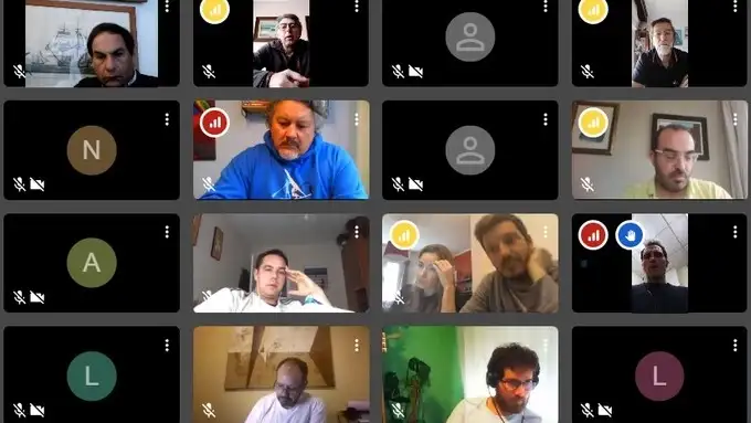 Imagen de la reunión telemática de la Federación del pasado miércoles