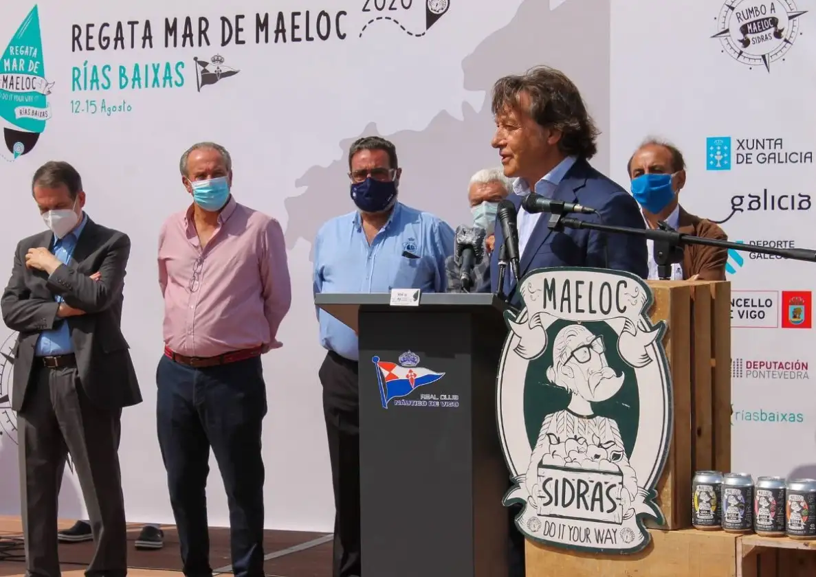 El secretario de deportes de la Xunta de Galicia destacó la situación sanitaria actual, que permite celebrar eventos como Mar de Maeloc (Foto María Devesa)