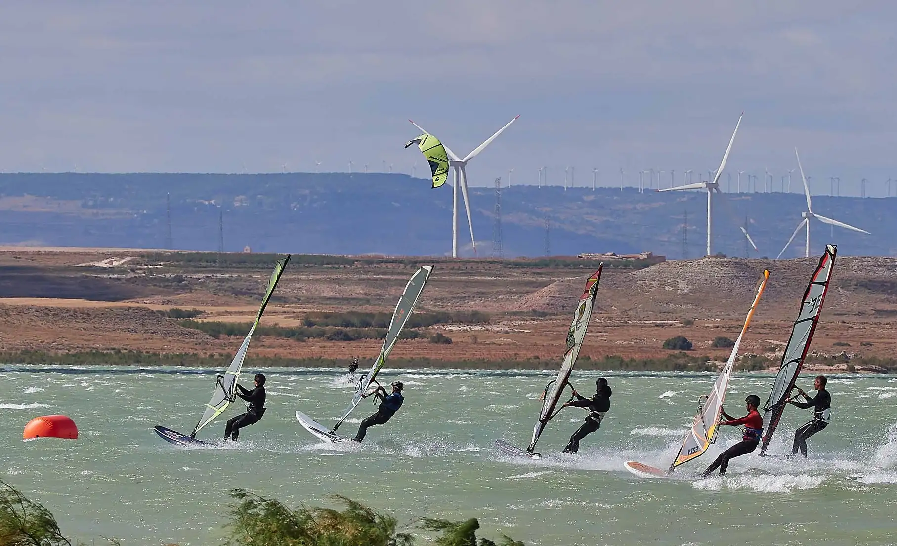 Muy buenas condiciones de viento en general en La Loleta en Aragón (Foto Luis Pascual)