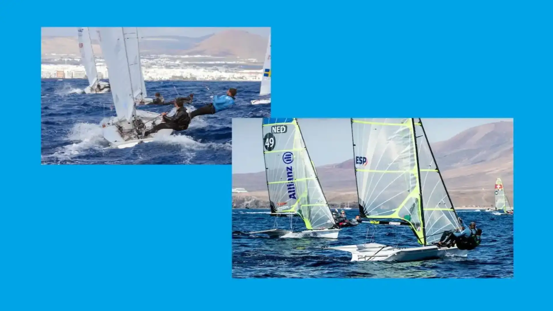 La squadra olimpica spagnola di 470 è imposta sulla Lanzarote Winter Series