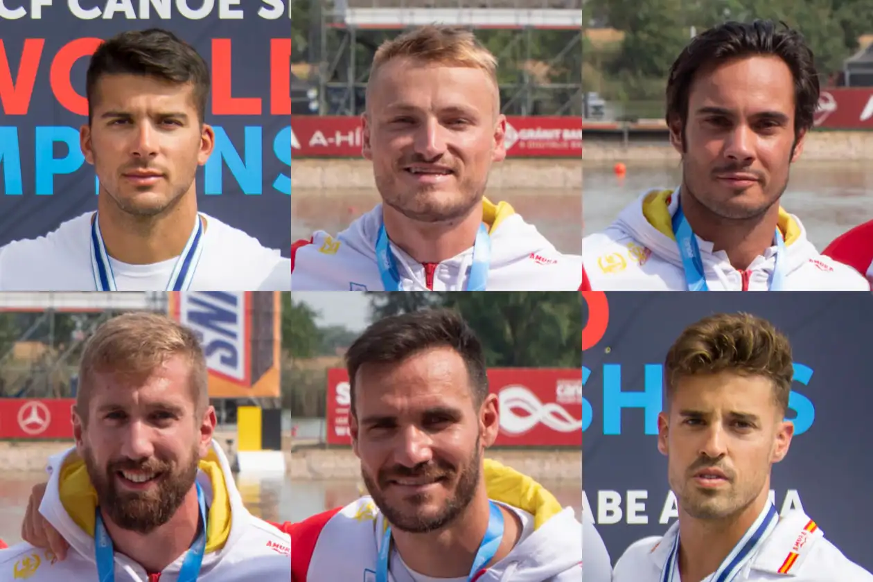 Arriba de izda a dcha: Carlos Toro, Marcus Cooper Walz y Rodrigo Germade, y abajo Carlos Arévalo, Saúl Craviotto y Carlos Garrote