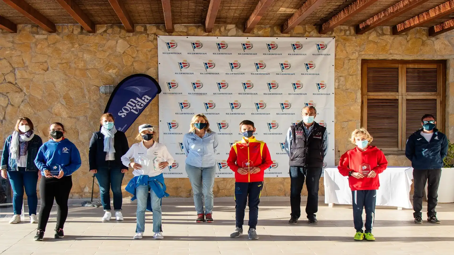 Blanca Ferrando, Fernando Puig e Álvaro Ramón il notevole della vela dei bambini di Calpe