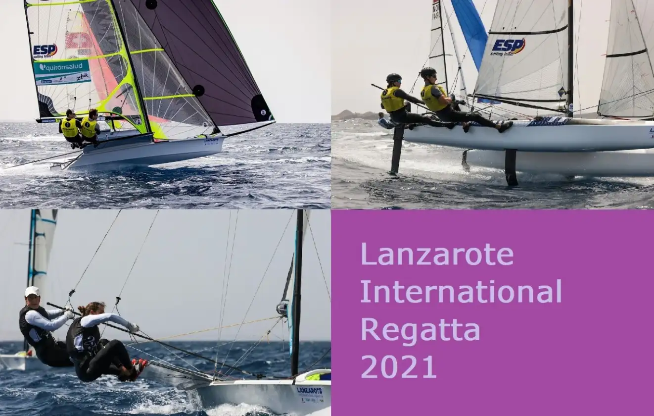 Diego Botín y Iago López-Marra superan todas las expectativas y son ya ganadores virtuales en 49er de la Lanzarote International Regatta... Tara Pacheco y Florian Trittel se mantienen líderes en Nacra 17 y afrontan la última jornada con 14 puntos de ventaja... por su parte Támara Echegoyen y Paula Barceló suben al quinto puesto a falta de una regata y la Medal Race para finalizar el campeonato (Fotos Sailing Energy)