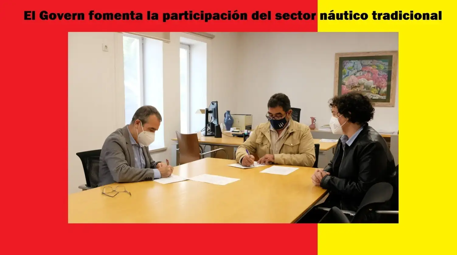 El vicepresidente Yllanes firma un convenio con la AENIB, que incluye medidas para facilitar la presencia de las empresas más tradicionales del sector náutico en la próxima edición del Palma International Boat Show