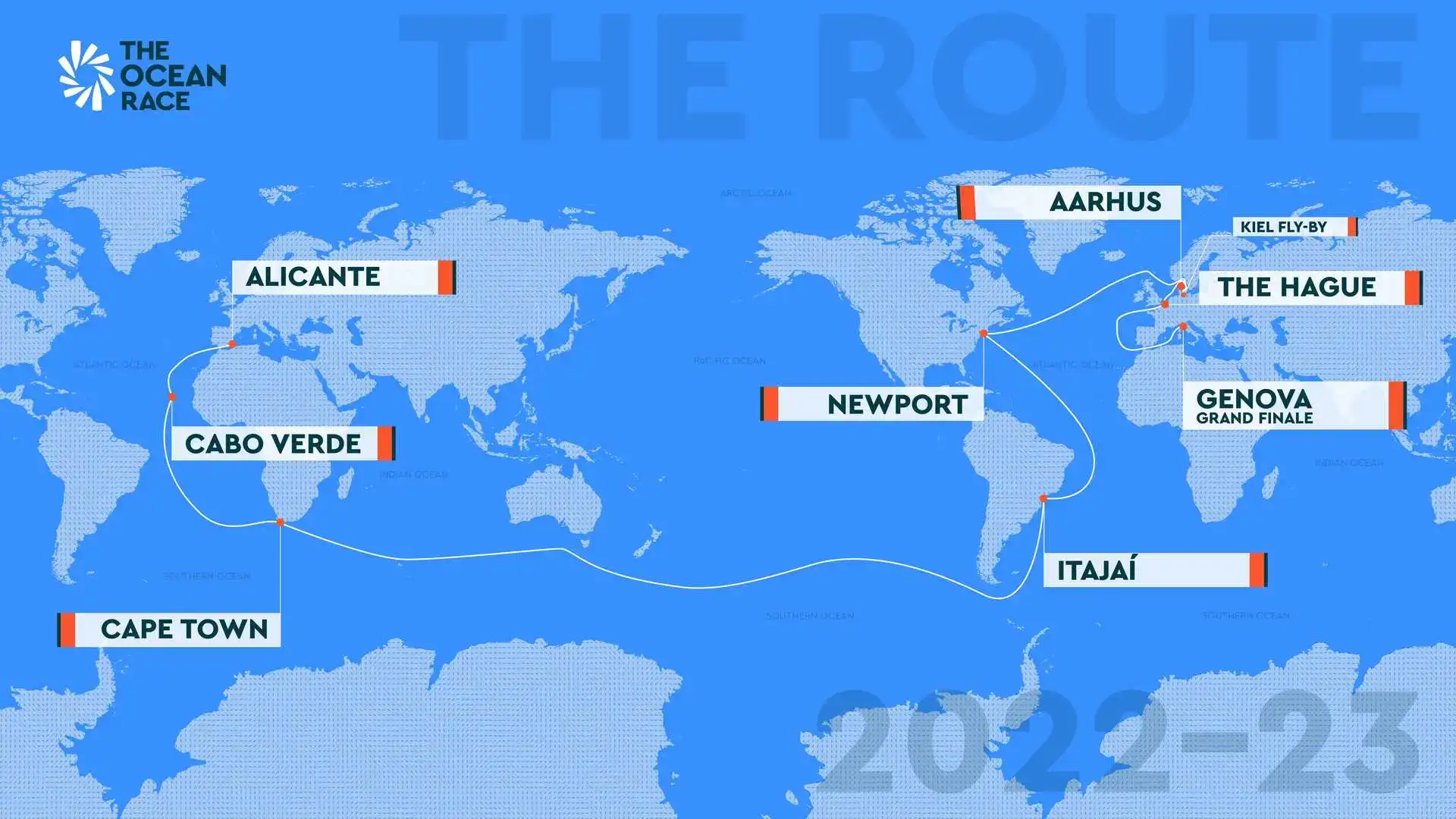 Così sarà la Ocean Race 2022-23, con inizio ad Alicante e fine a Genova