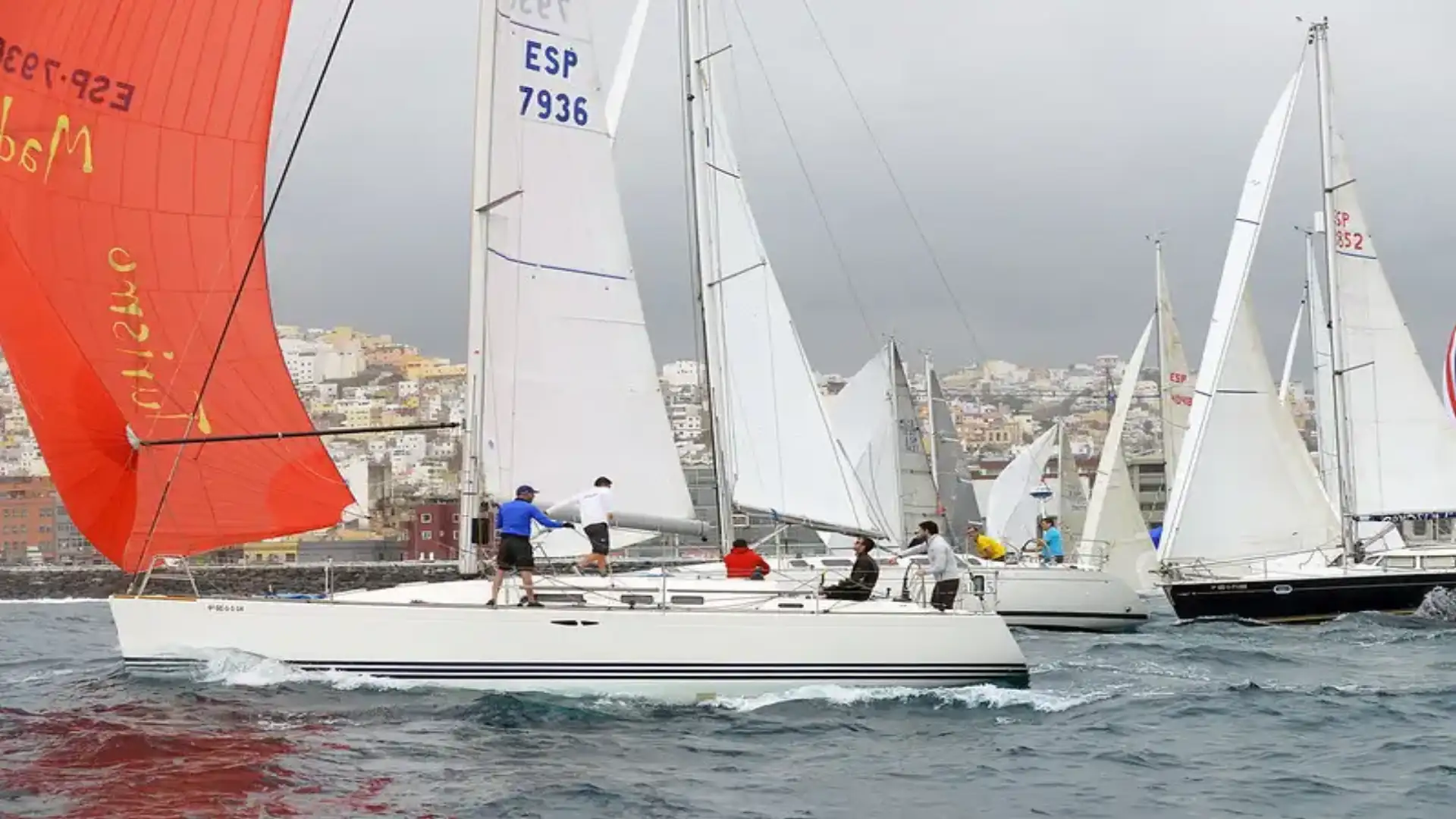 Alpispa, Saudade e Manchego podio de la Regata Roque de Gando en Canarias