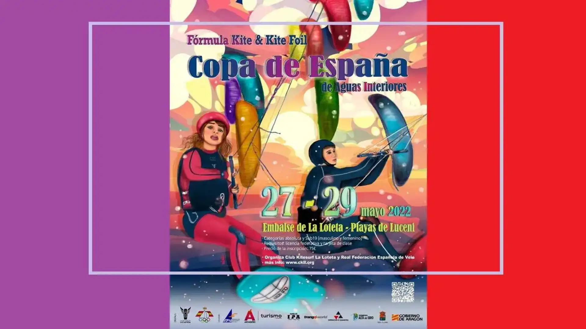 Luceni ospita per la prima volta la Coppa di Spagna di acque interne di kitesurf