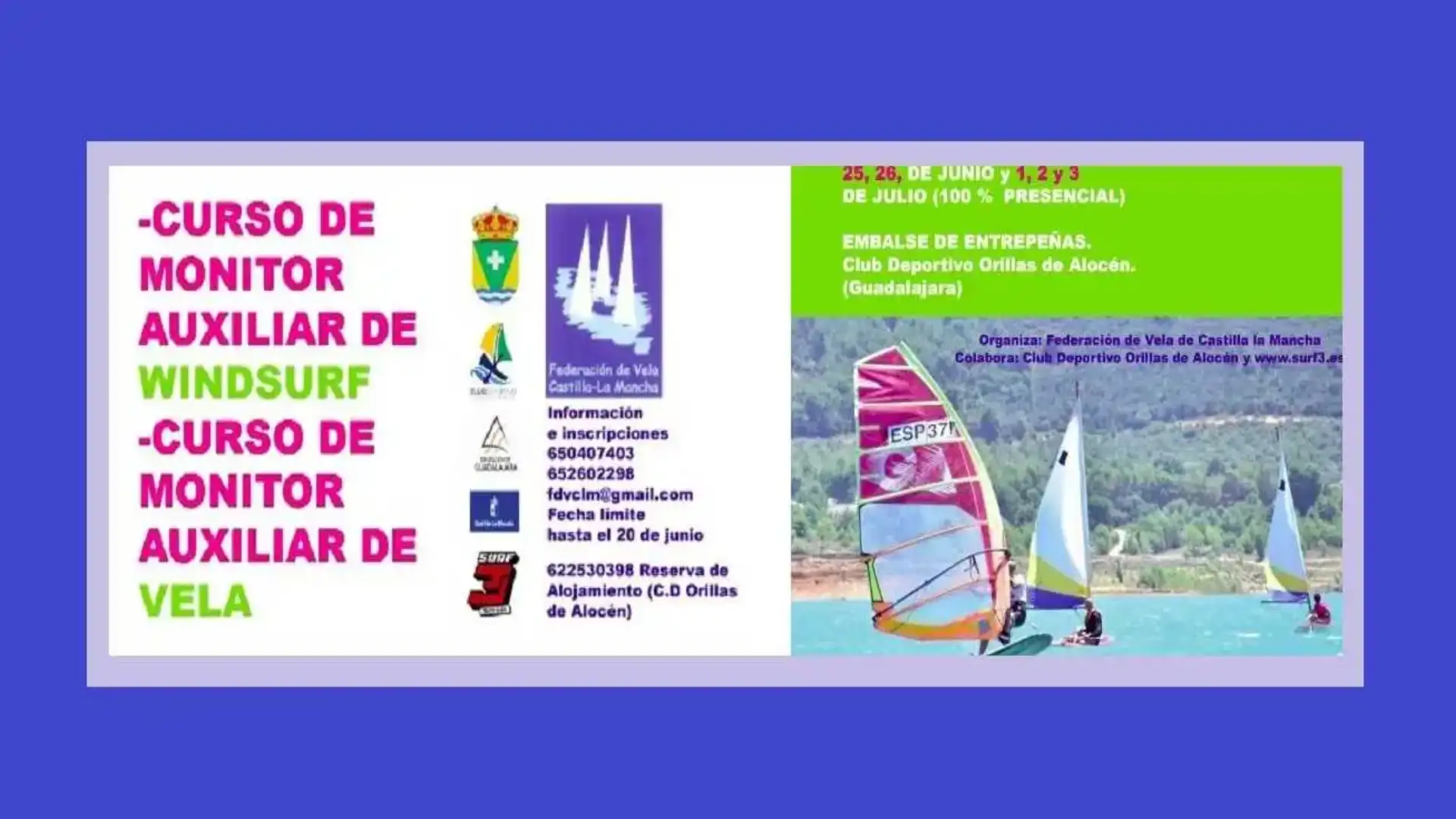 Corsi per monitor della Federazione di Vela Castilla - La Mancha