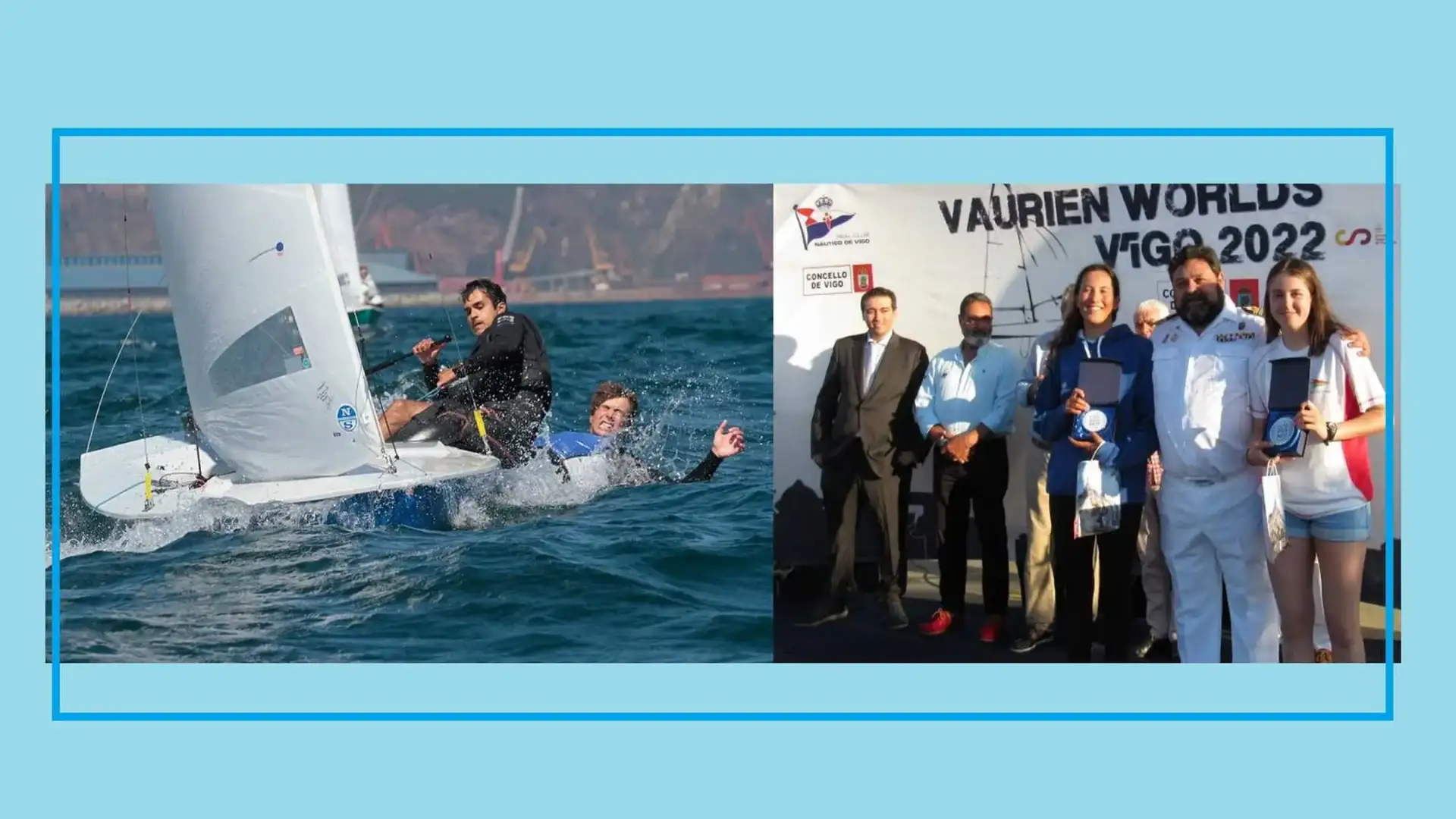 La Coruña regatisti nautici vincere la medaglia nella Coppa del Mondo di Vaurien e Snipe