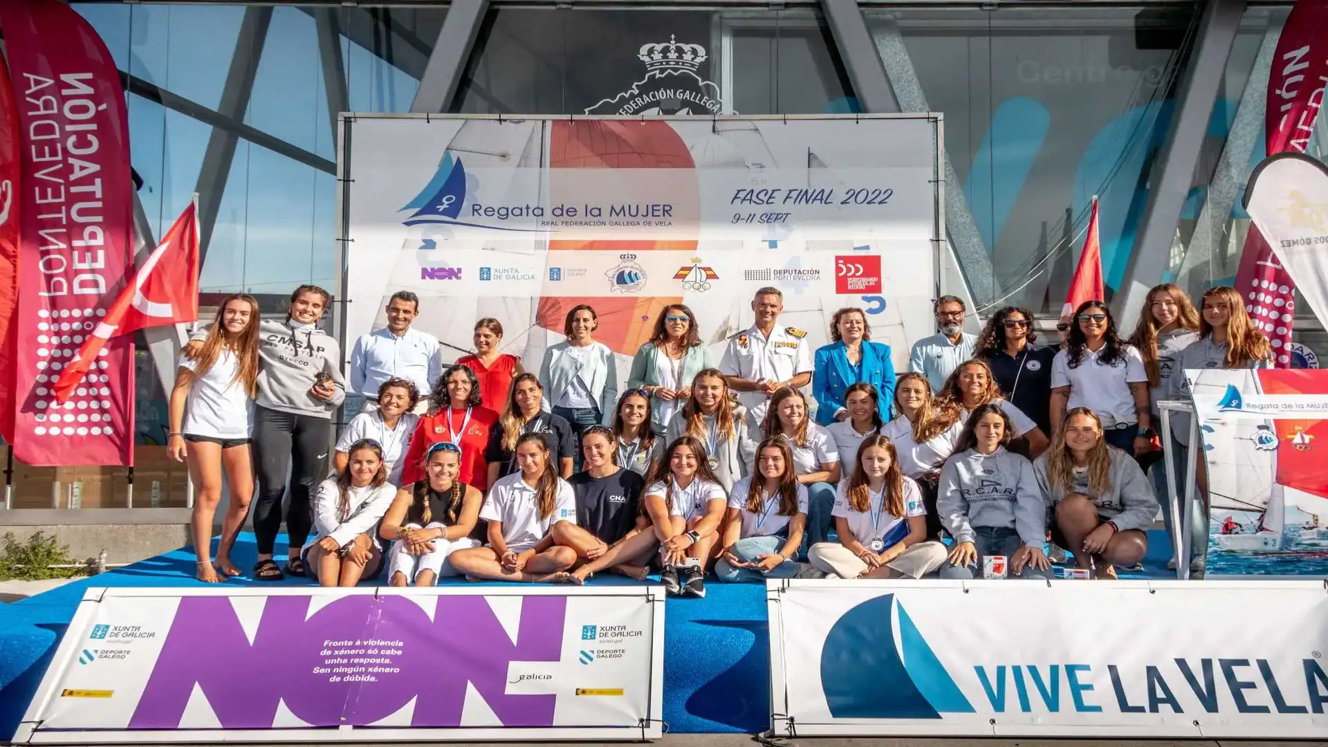 Baleares appena vincitore nella Regata de la Mujer de Vilagarcía
