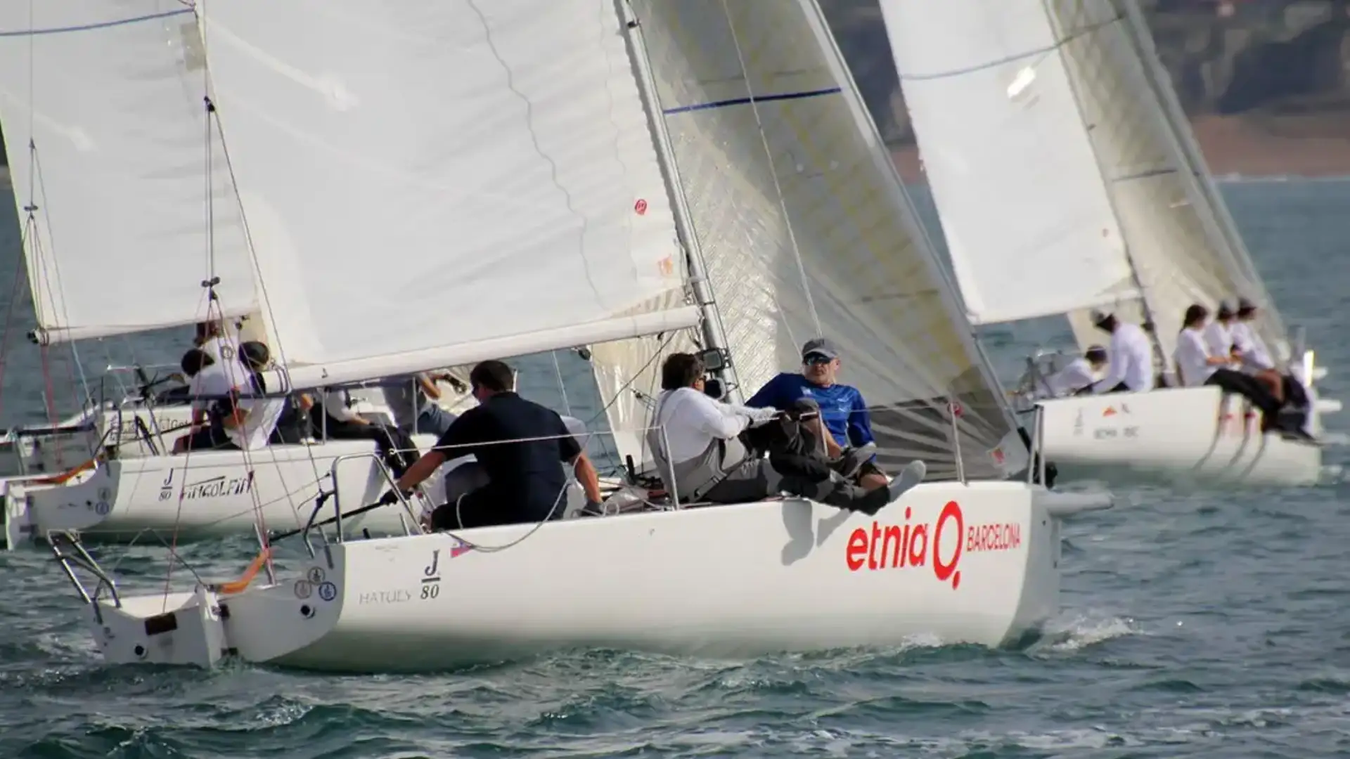 La riunione nazionale del J80 della marina dell'Abra, per l'Etnia di Pere Mugica