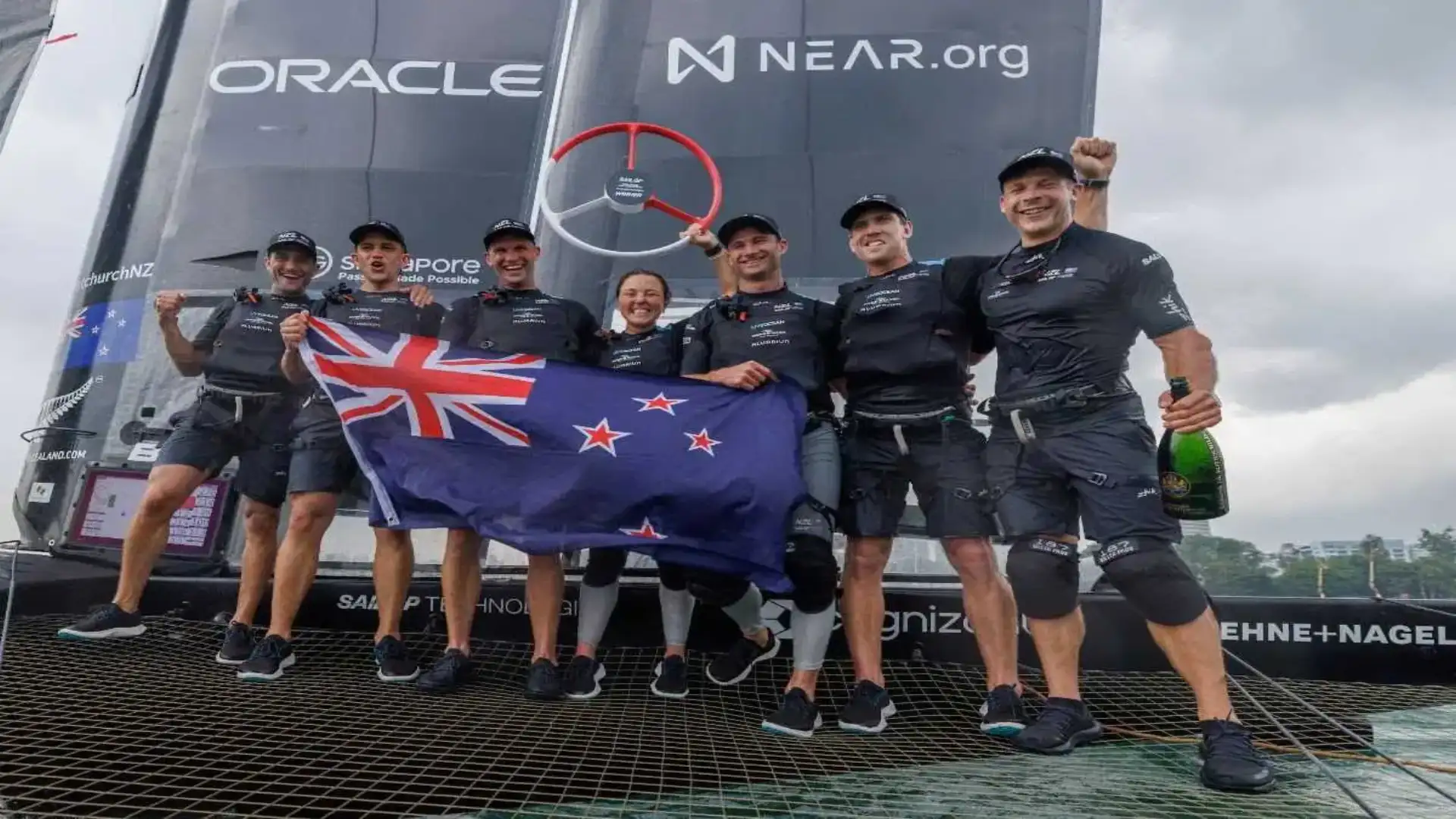 Nuova Zelanda Vittoria a Singapore Gran Premio di vela